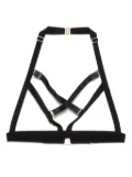 Maison Close Fatale open triangle bikini top - Black