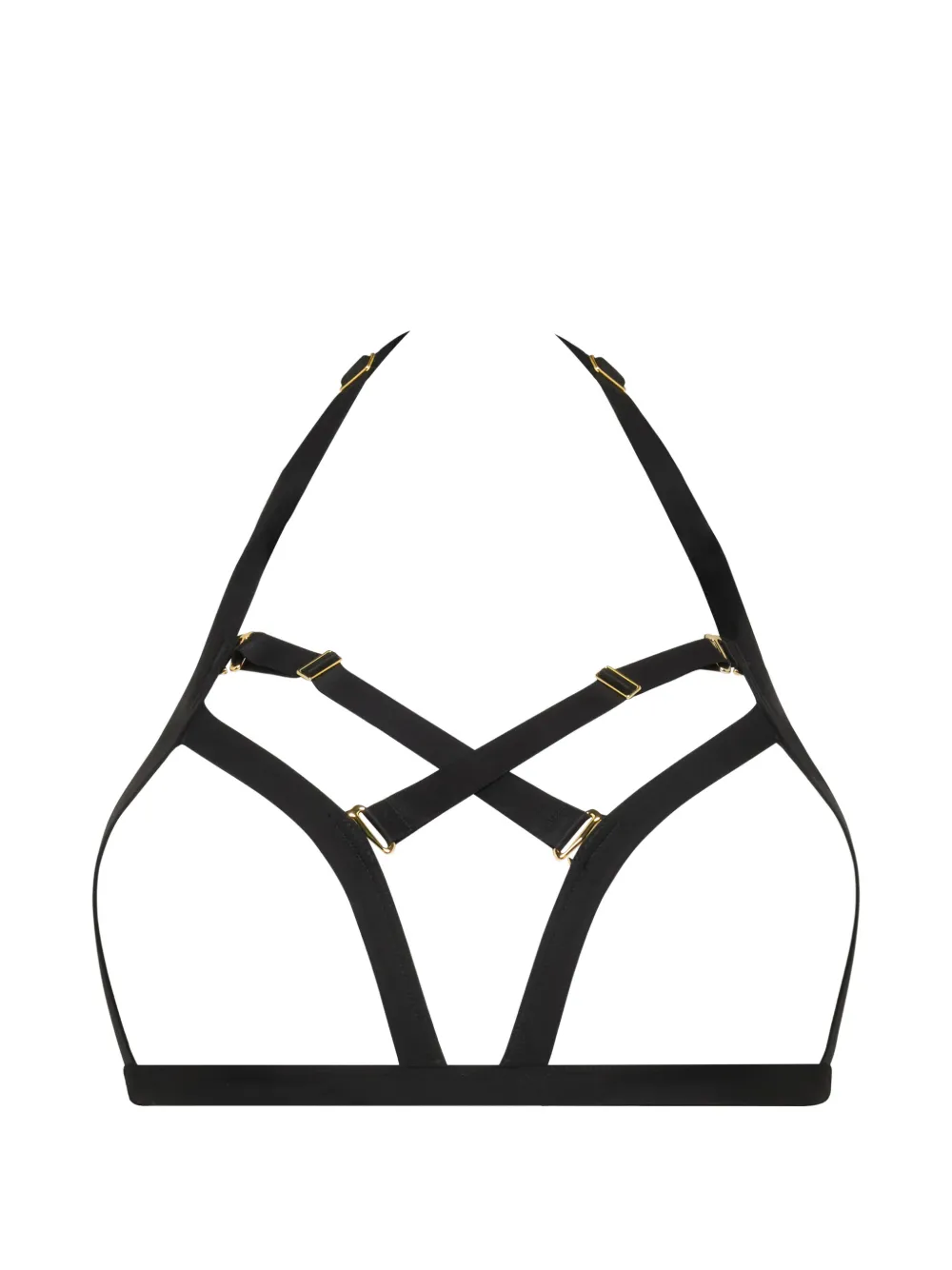 Maison Close Fatale open triangle bikini top - Nero