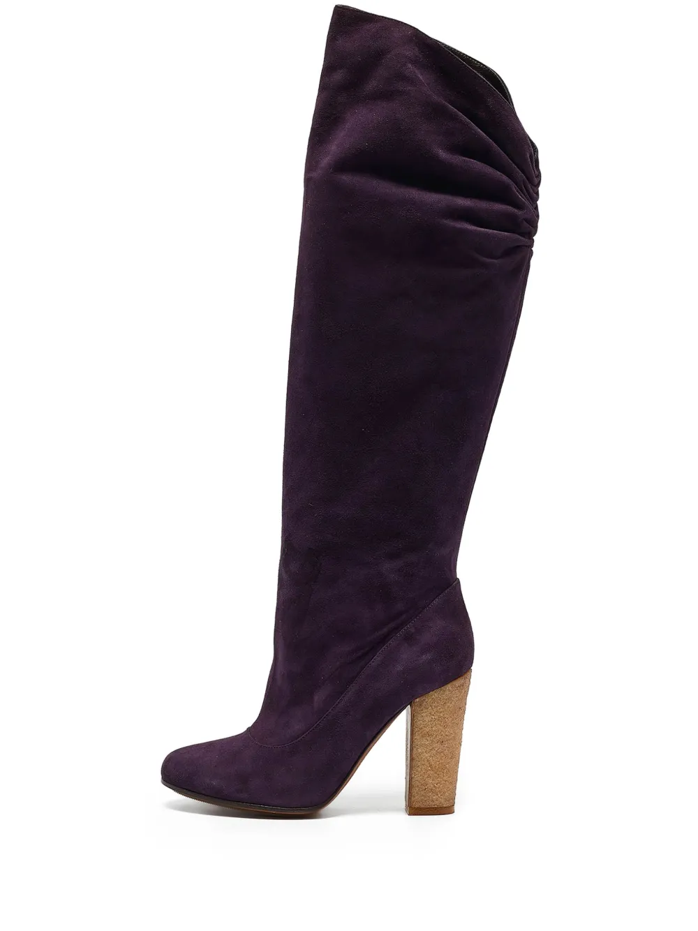 knee-length suede boots