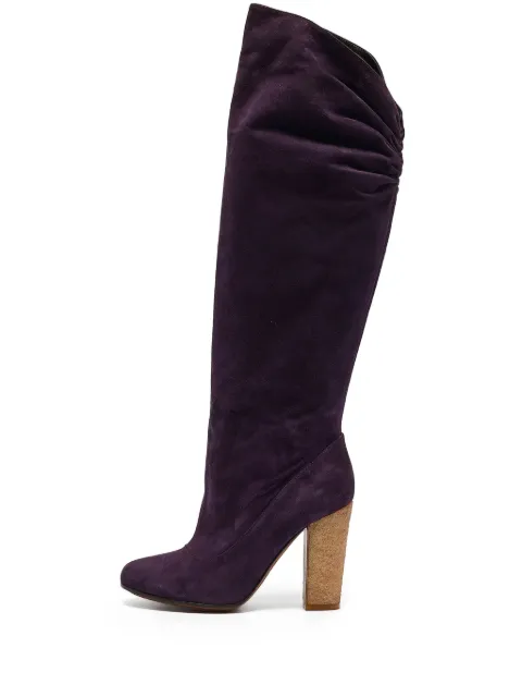 Moschino Pre-Owned knee-length suede boots
