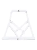 Maison Close Fatale open triangle bikini top - White
