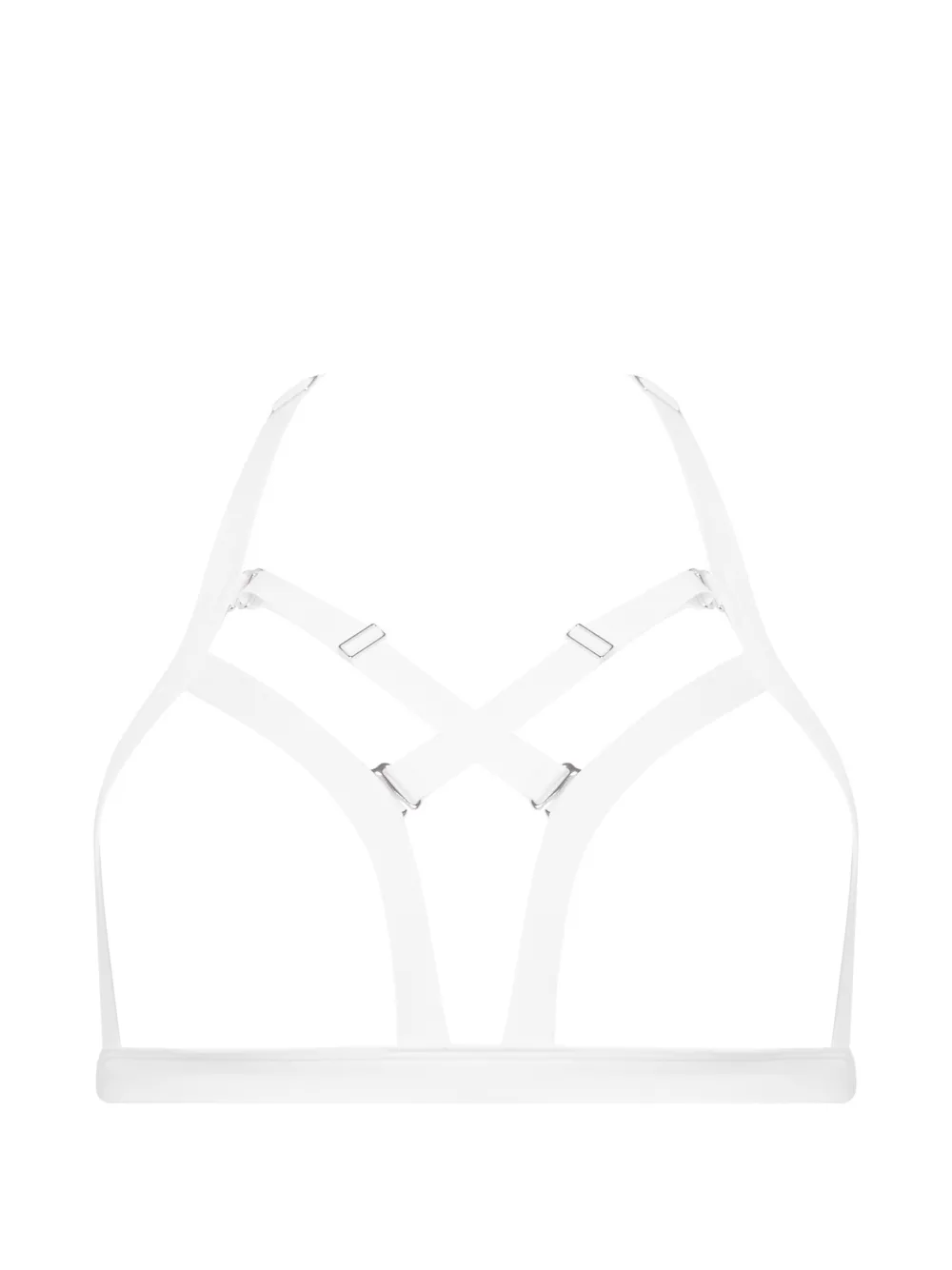 Maison Close Fatale open triangle bikini top - Bianco