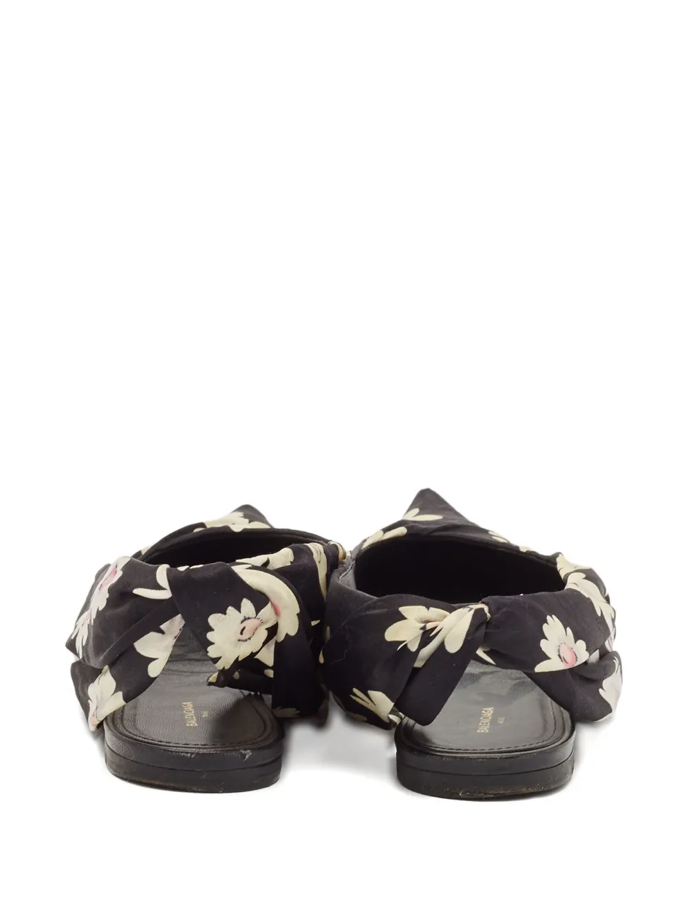 Pre-owned Balenciaga Floral Pointed-toe Flats