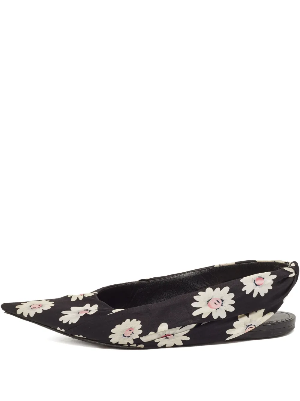 Balenciaga Pre-Owned floral pointed-toe flats | Black | Image 1
