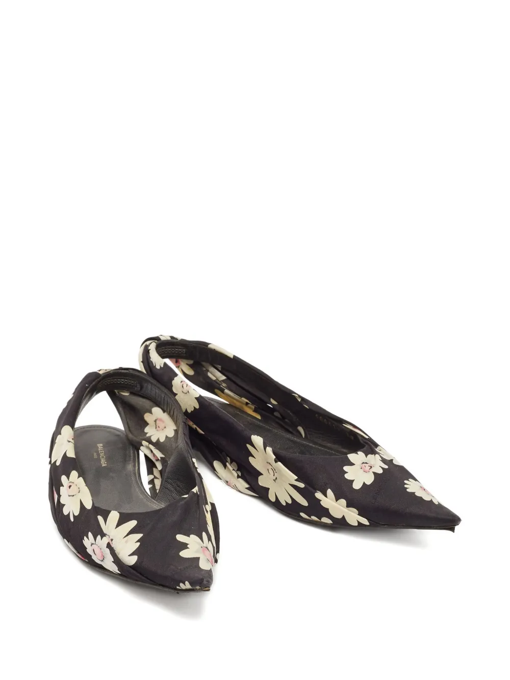 Pre-owned Balenciaga Floral Pointed-toe Flats