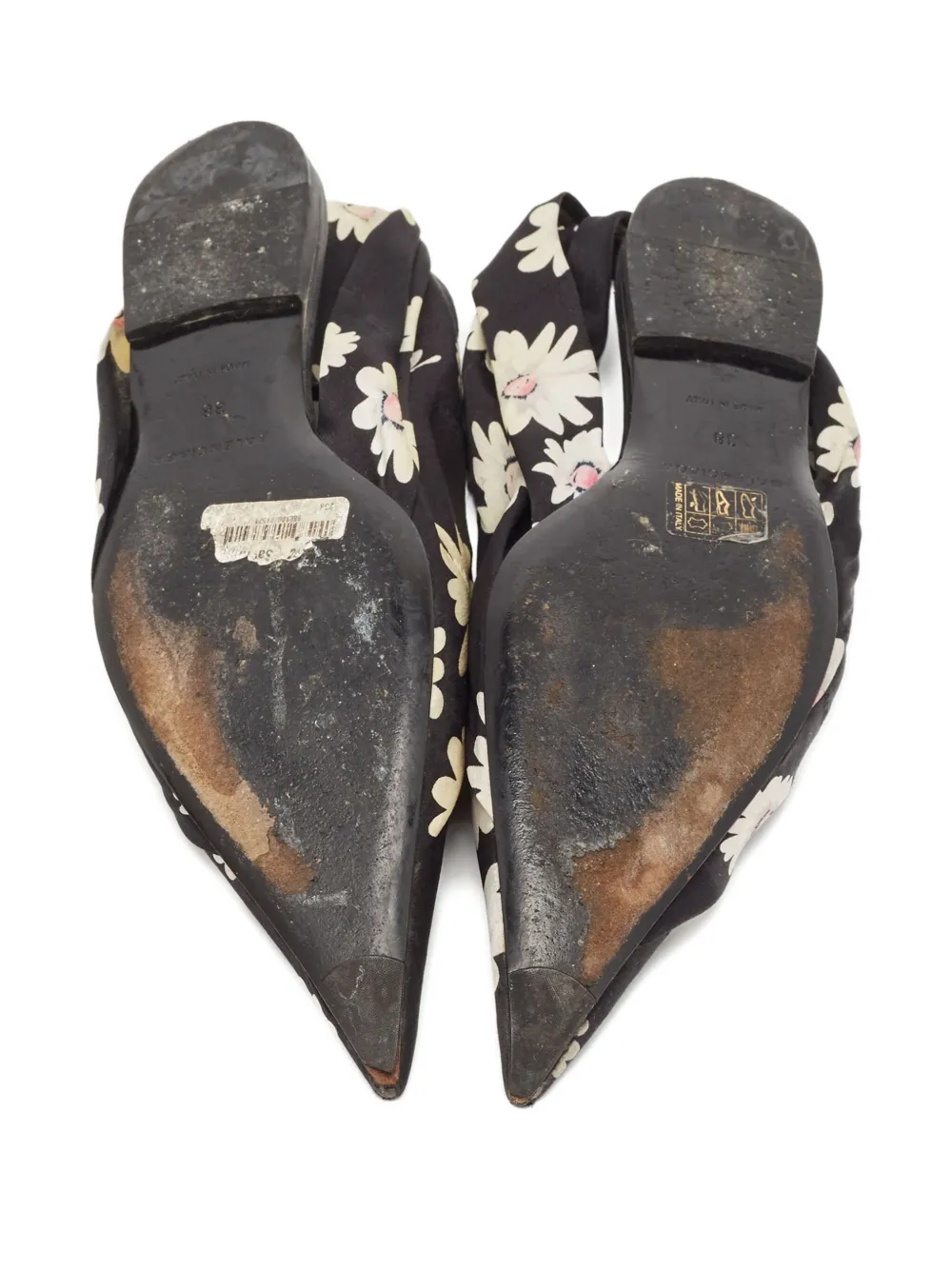 Pre-owned Balenciaga Floral Pointed-toe Flats