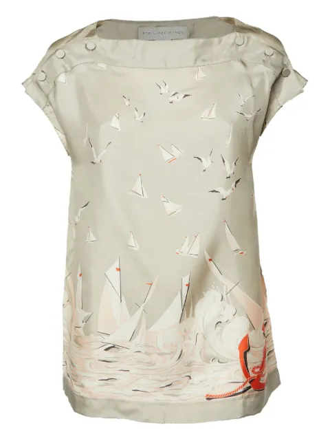 Stella McCartney Pre-Owned blusa de seda