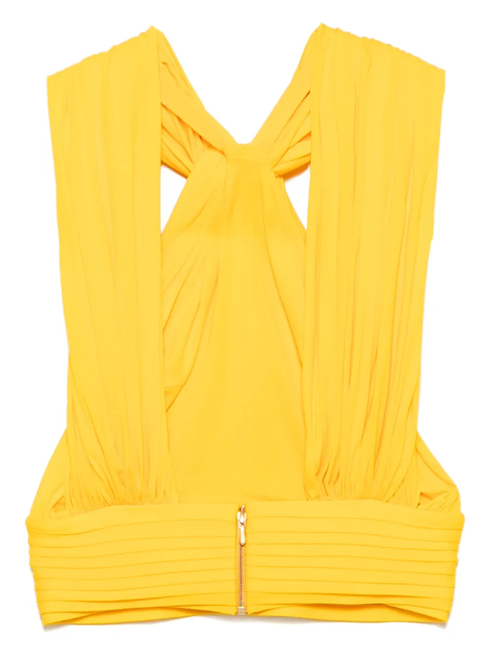 Herve L. Leroux ruched multiway cut in cropped top | Vests & Tank Tops | Image 2