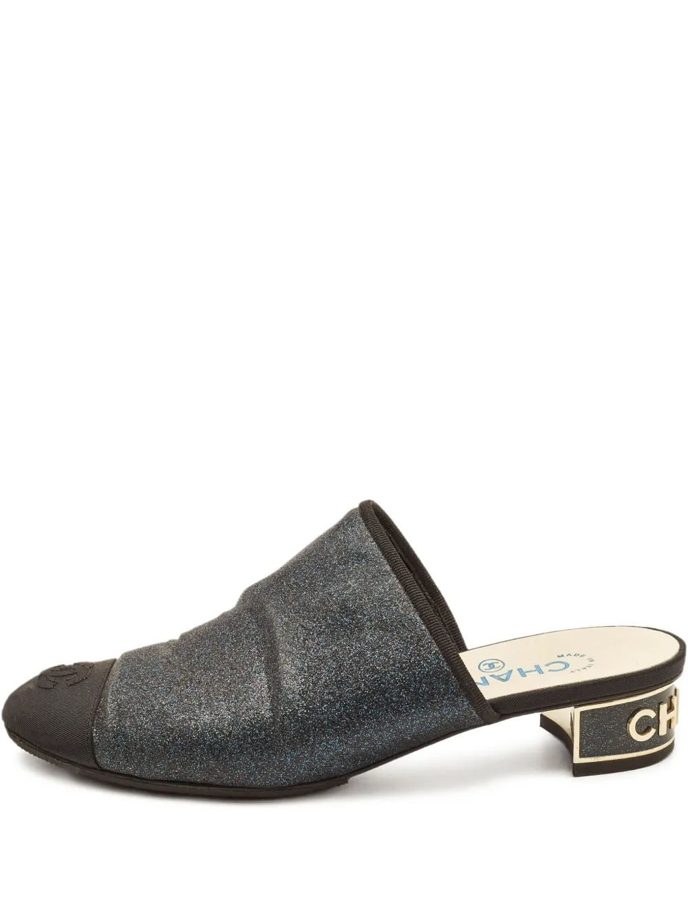 CHANEL Pre-Owned leather mules | Blue | Image 1