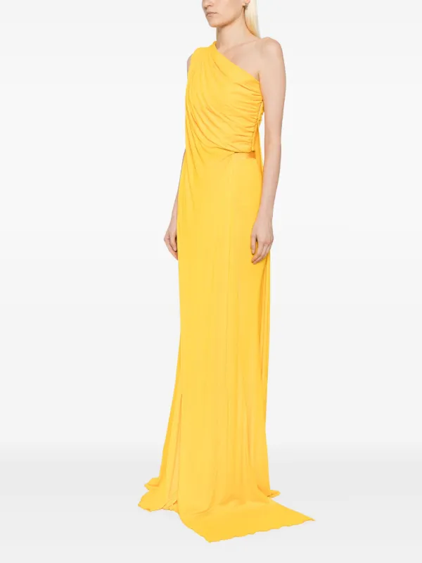 Herve L. Leroux One Shoulder Multiway Draped Top | Yellow