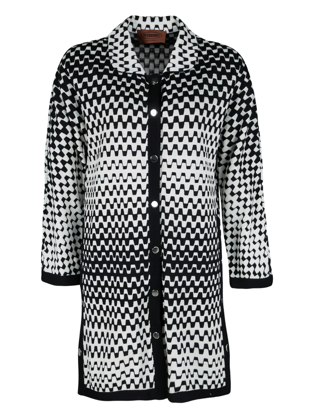 Missoni Pre-Owned Cardigan con motivo a zigzag - Bianco