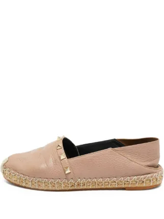 Valentino Garavani Pre-Owned レザーフラットシューズ | ピンク