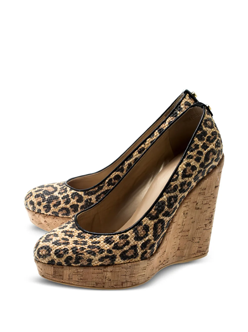 Stuart Weitzman 125 mm pumps met luipaardprint en sleehak - Beige