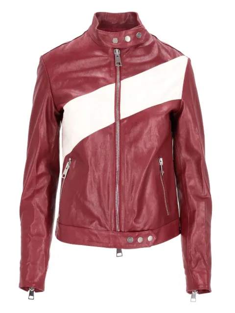LA ROSE zip-up leather jacket