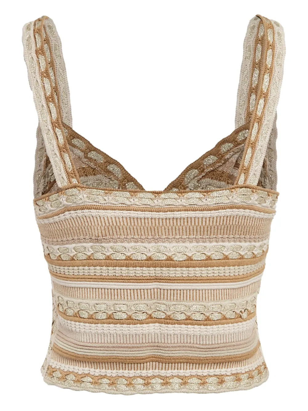 alice + olivia striped crochet-knit top | Image 2