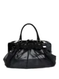Valentino Garavani Pre-Owned Petale Rose patent-leather mesh tote bag - Black