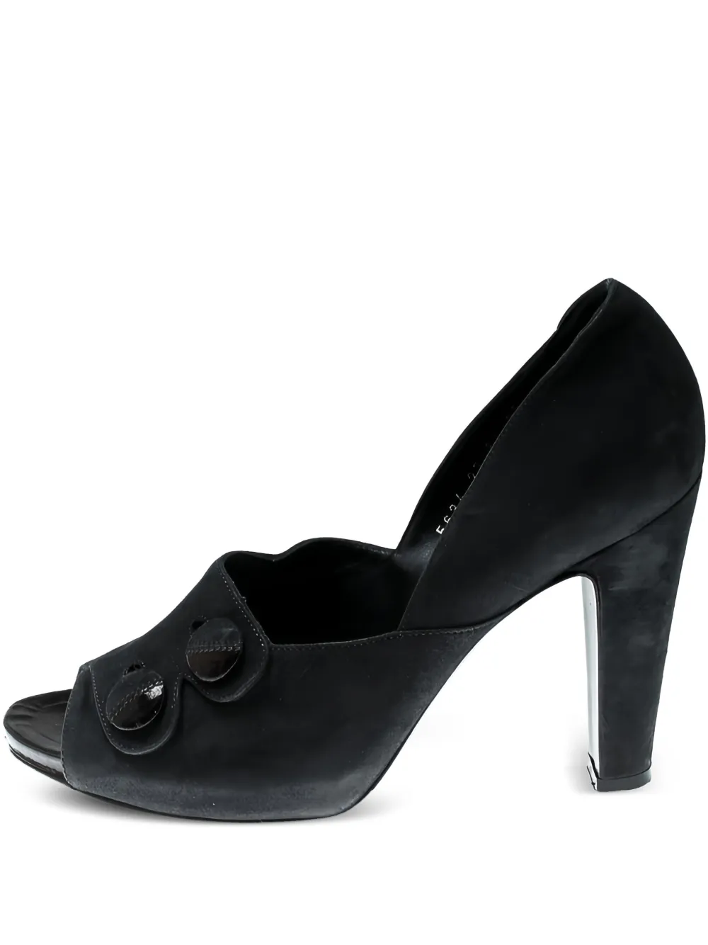 105mm peep-toe suede pumps