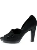 Sergio Rossi Vintage 105mm peep-toe suede pumps - Black
