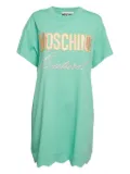 Moschino Pre-Owned logo-embroidered T-shirt mini dress - Green