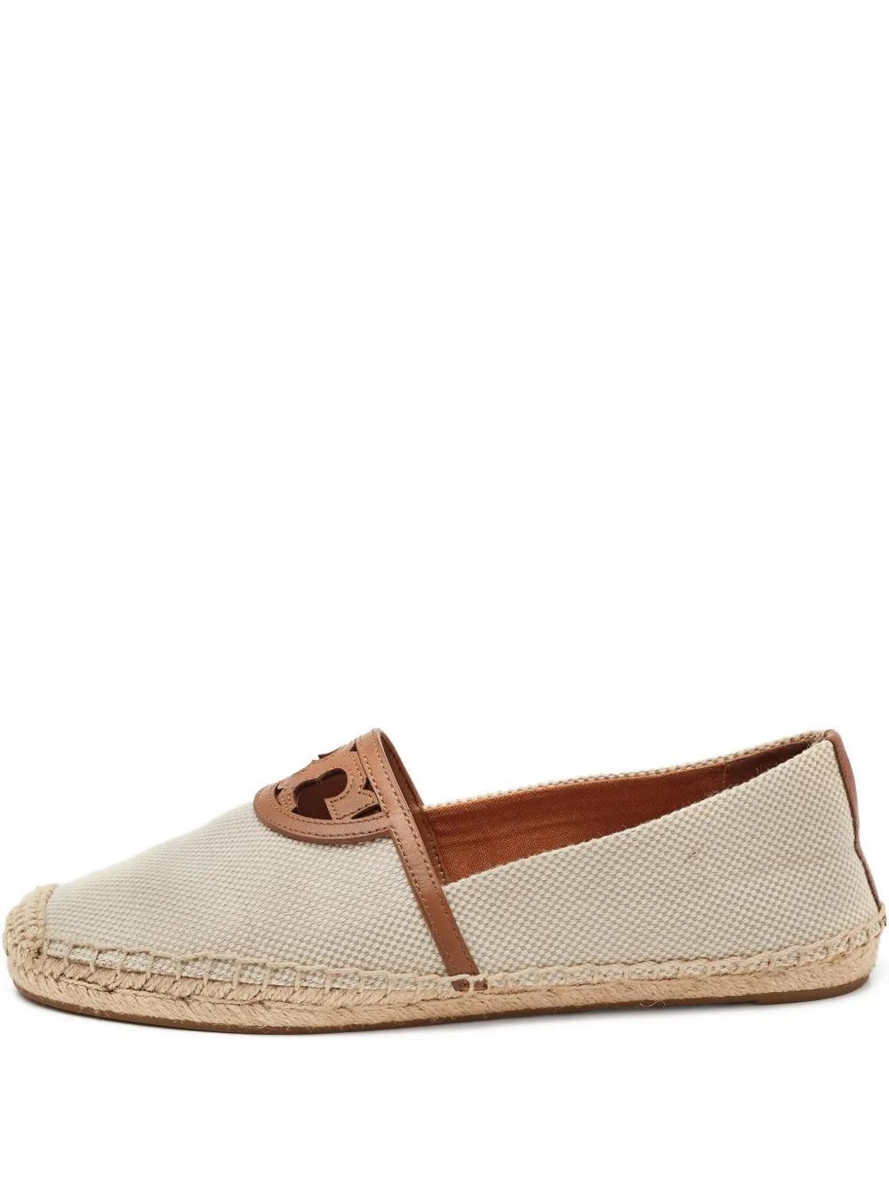 Pre-owned Tory Burch  Sidney Flat Espadrilles In Neutral