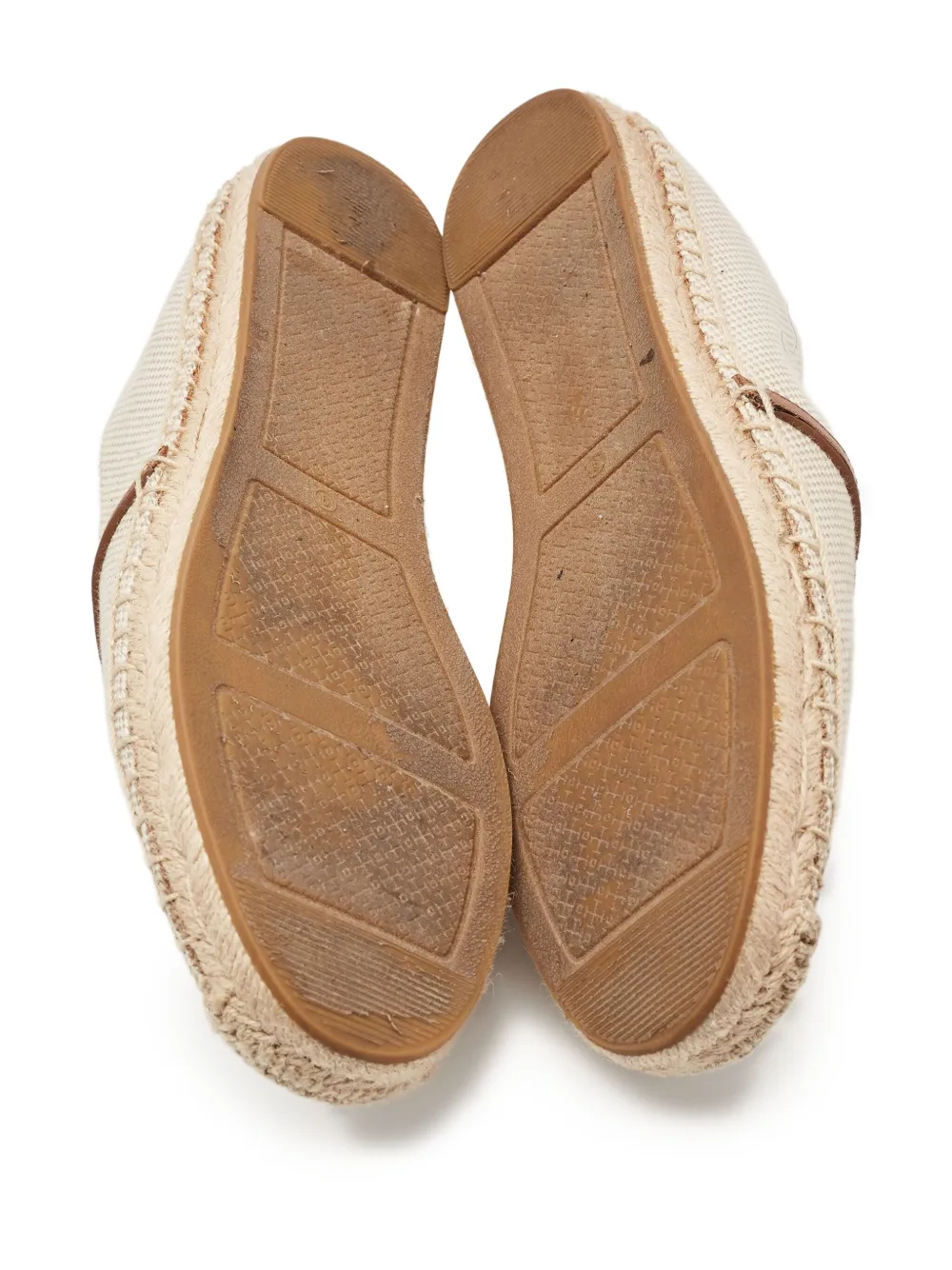 Pre-owned Tory Burch  Sidney Flat Espadrilles In Neutral