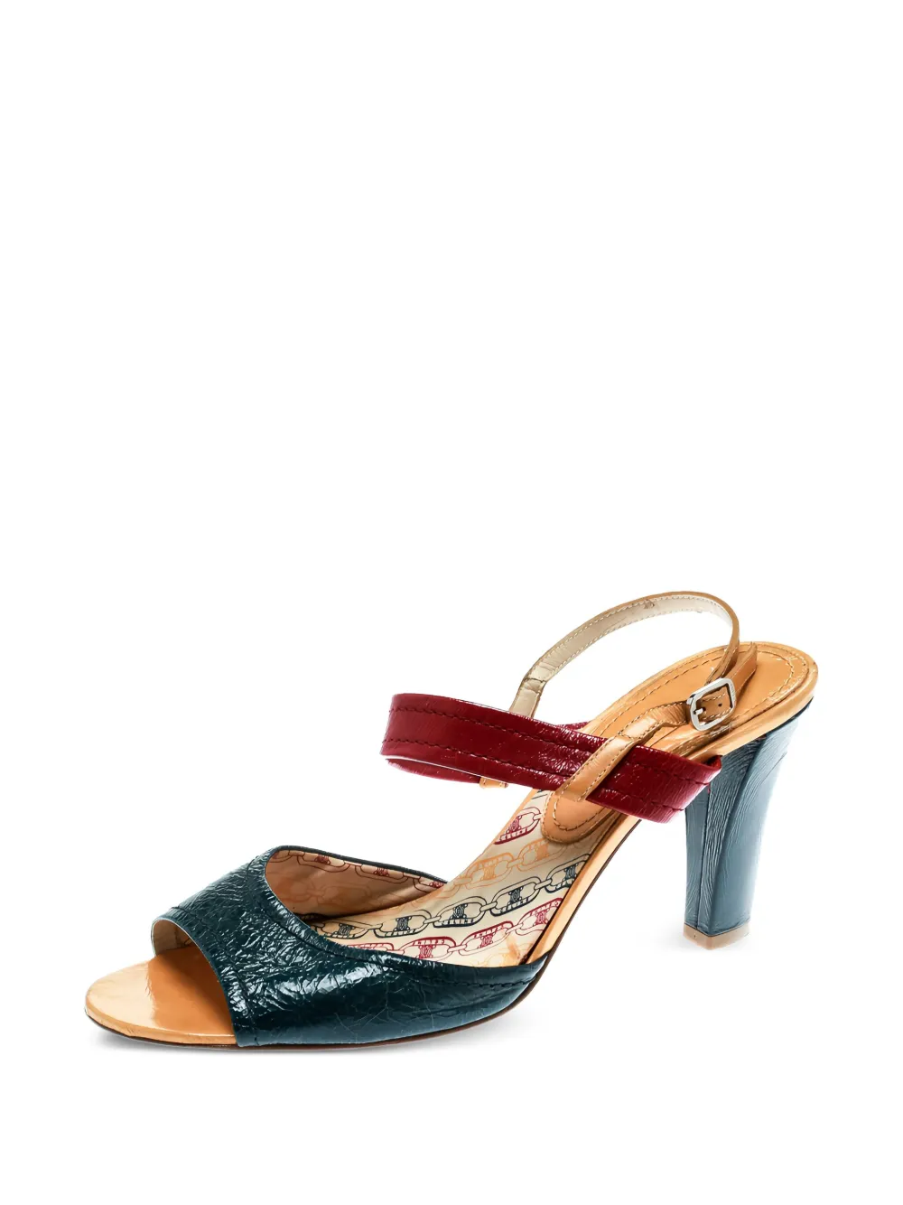 Celine Pre-Owned 80 mm lakleren muiltjes - Groen