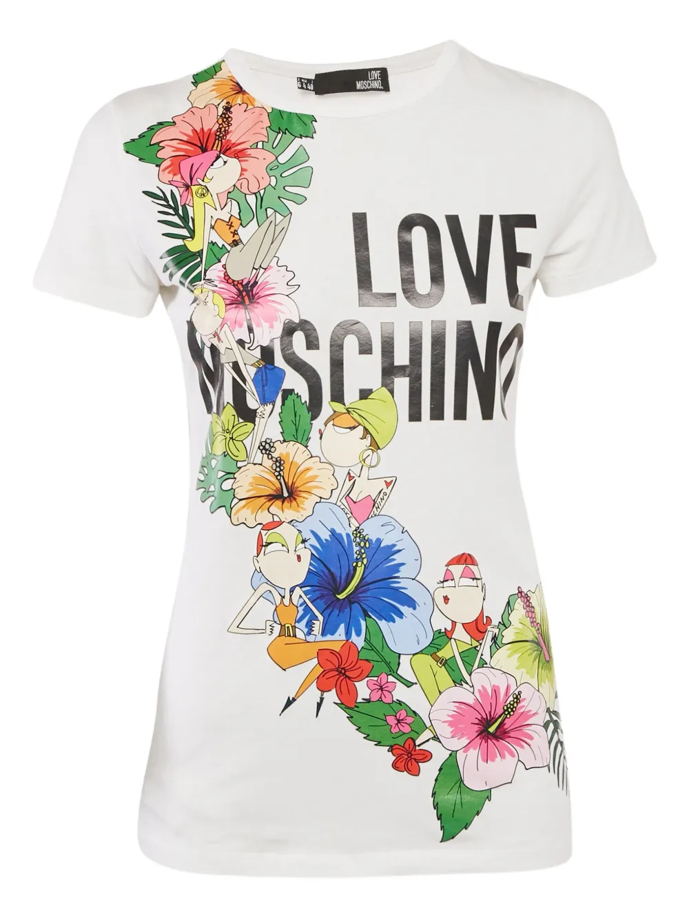 Moschino Pre-Owned floral-print T-shirt | White | Image 1
