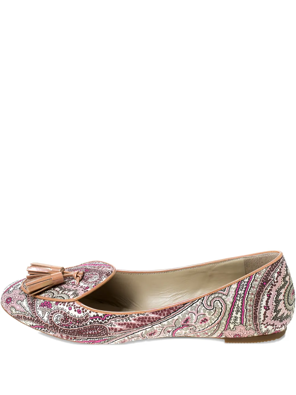 Etro Pre-Owned paisley-print tassel flats | Multicolour | Image 1