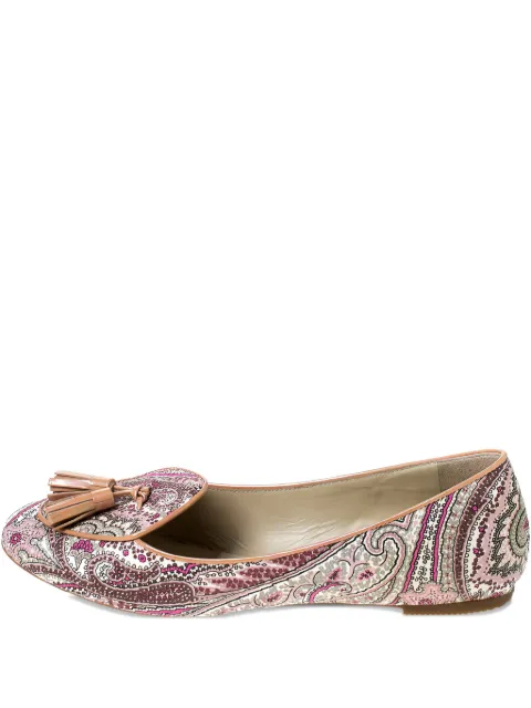 Etro Pre-Owned paisley-print tassel flats