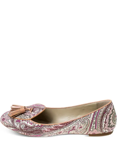 Etro Pre-Owned paisley-print tassel flats