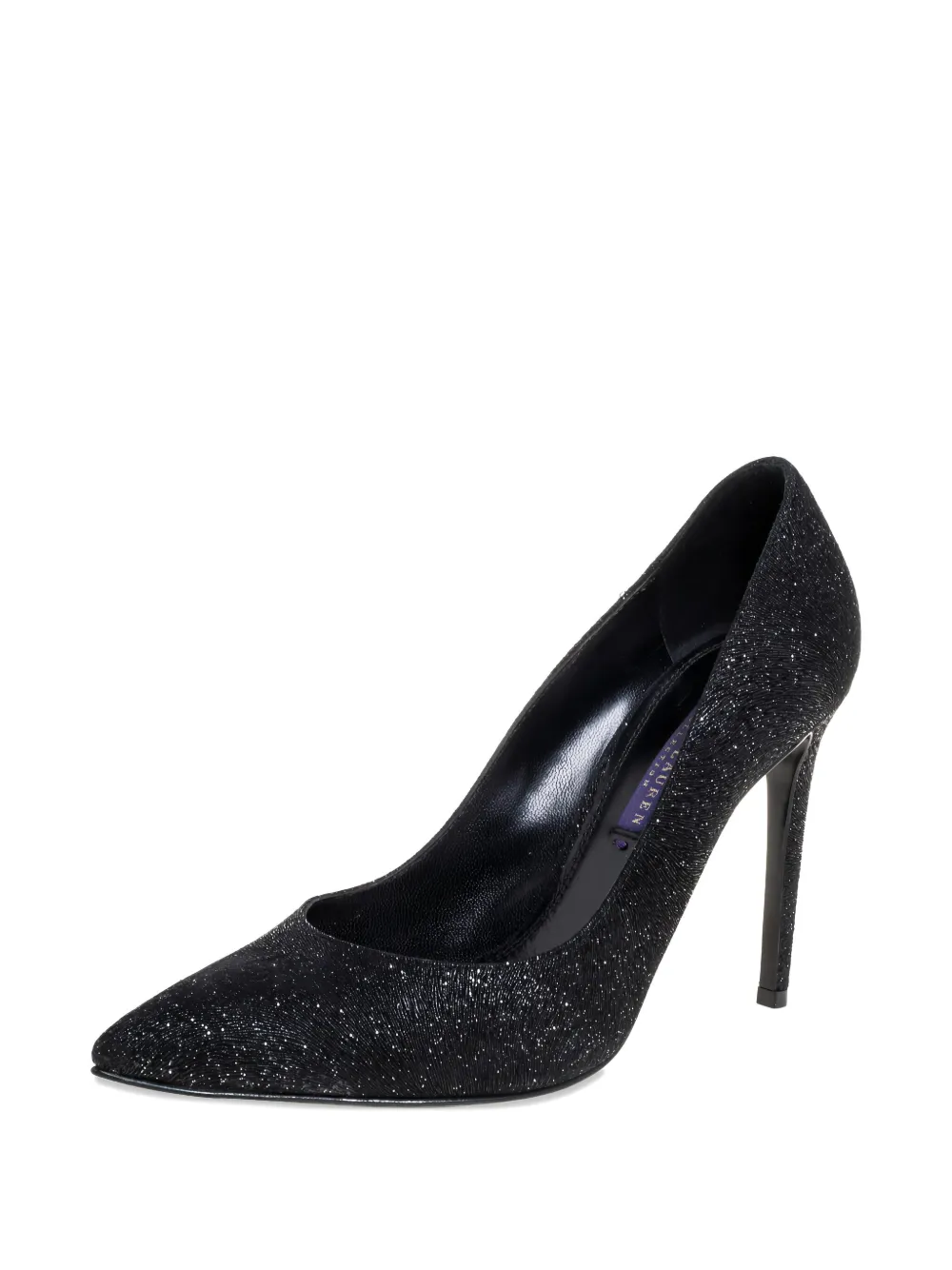 Ralph Lauren Vintage 105 mm pumps met glitters - Zwart