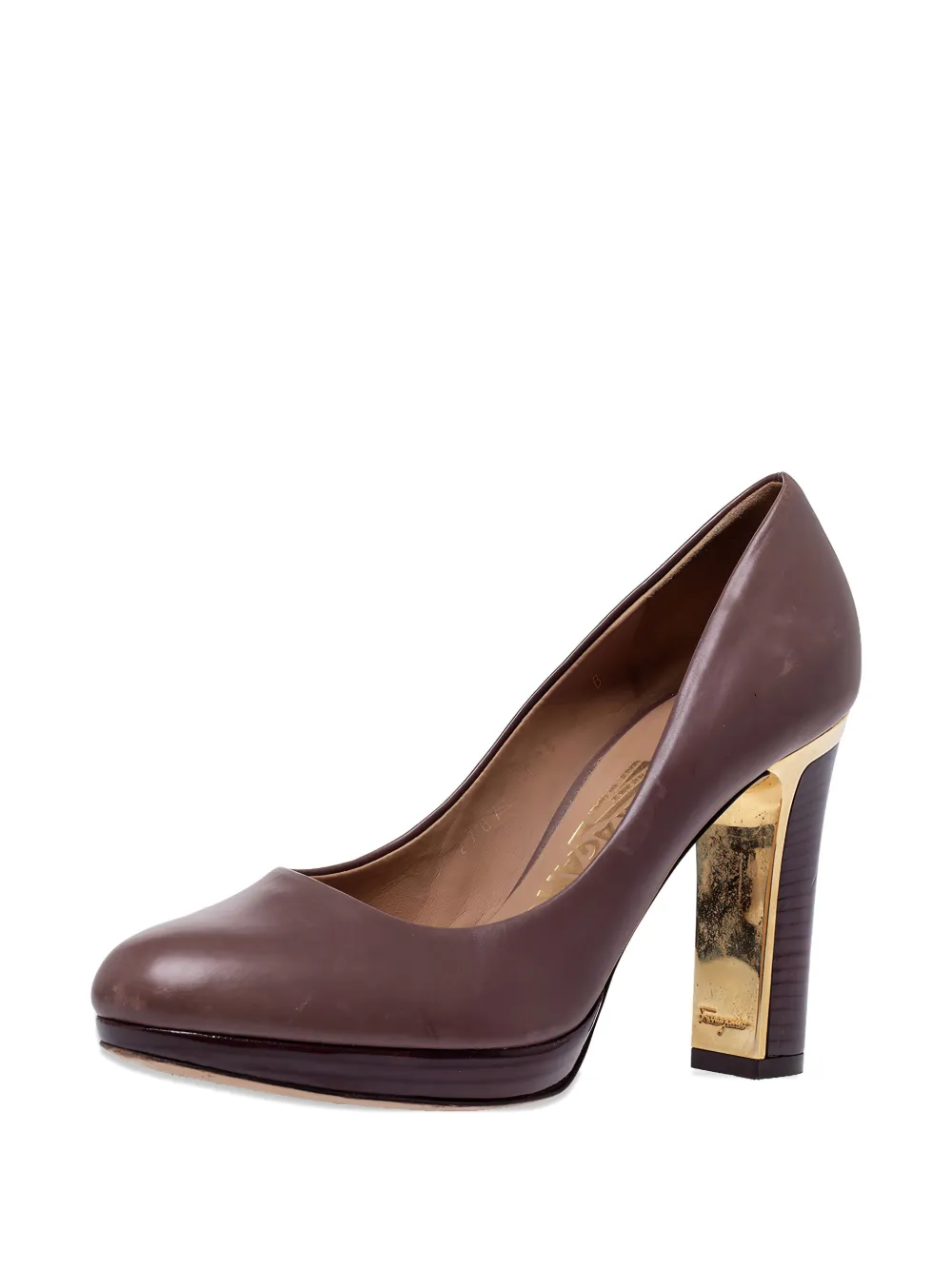 Ferragamo Pre-Owned 95mm leather heeled pumps | Image 2