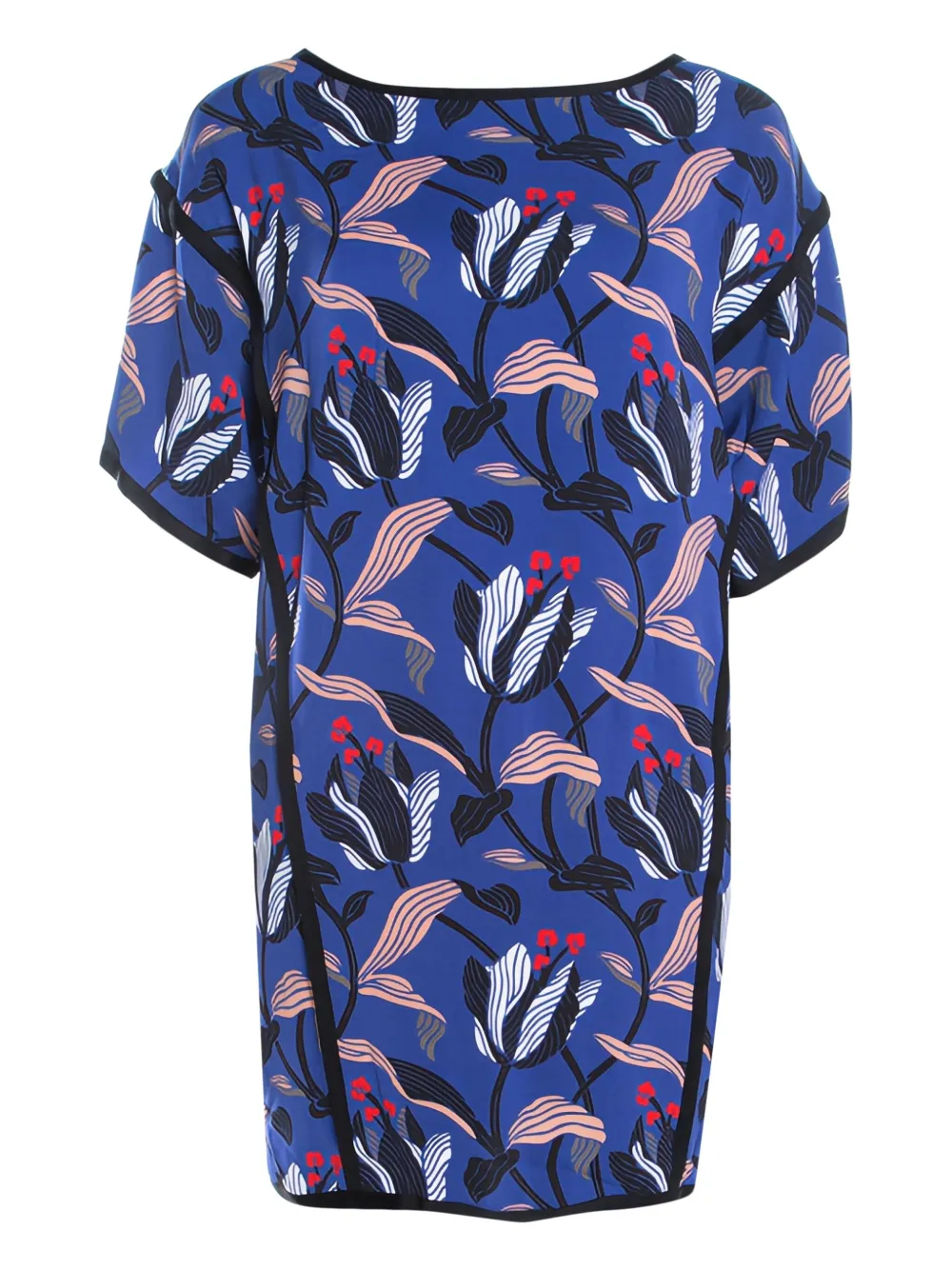 Escada Pre-Owned Top a fiori - Blu