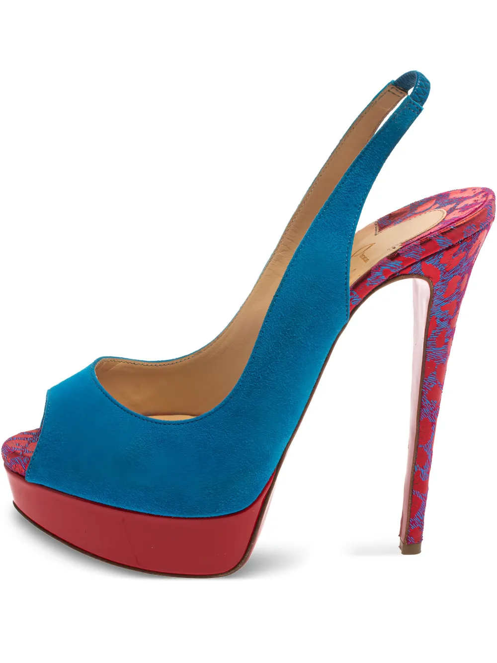 Christian Louboutin Pre-Owned Lady Peep 145mm サンダル - ブルー Christian Louboutin Pre-Owned Lady Peep 145mm サンダル - ブルー