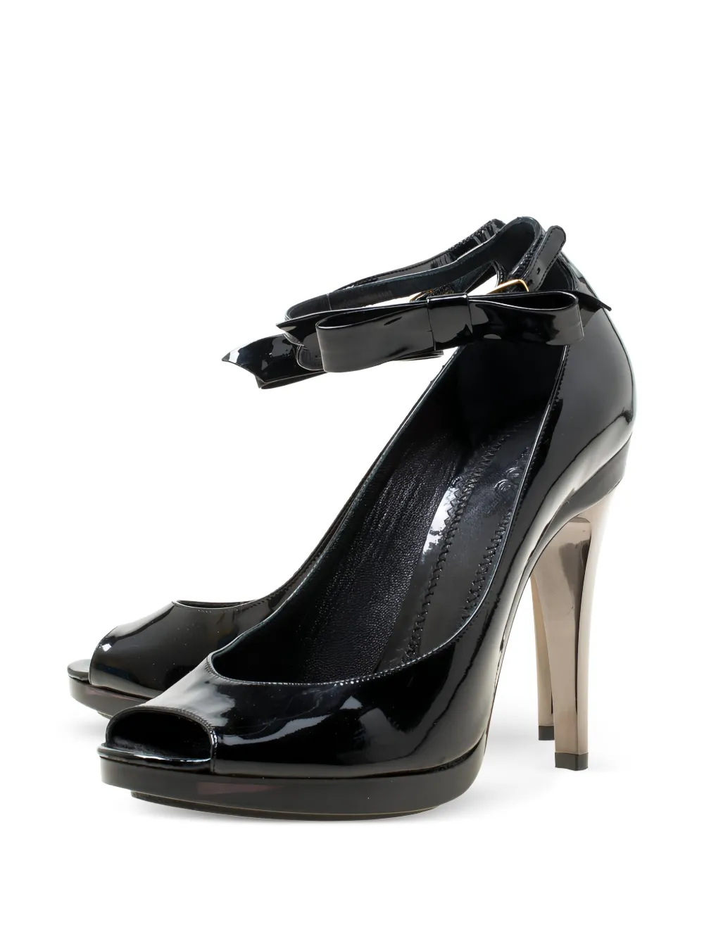 Chloé Pre-Owned 120mm bow-detail patent-leather pumps | Image 2