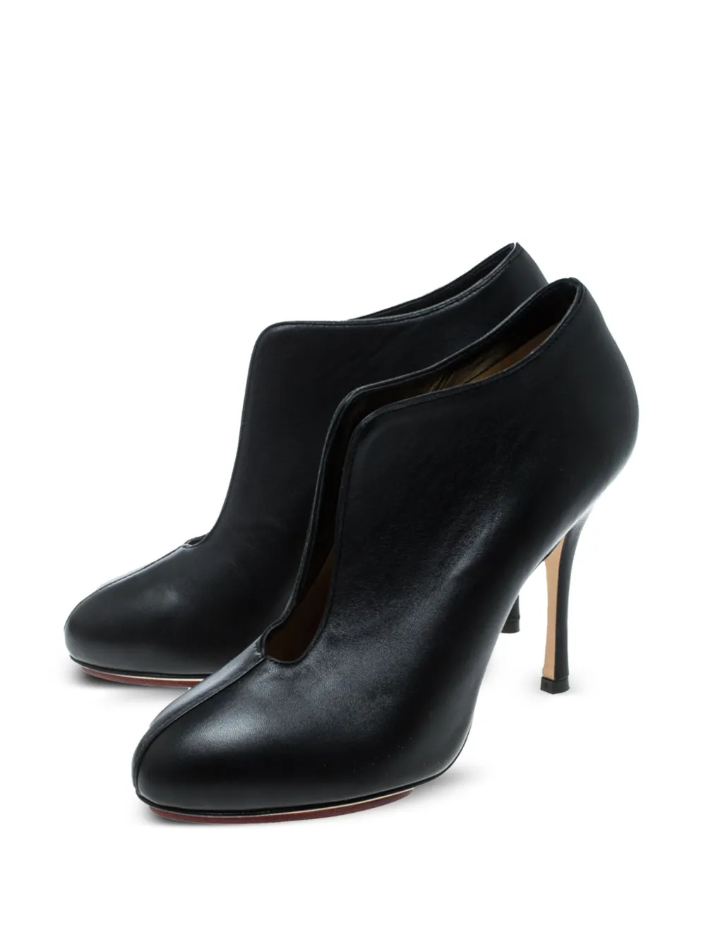 Charlotte Olympia 105 mm leren laarzen met hak - Zwart