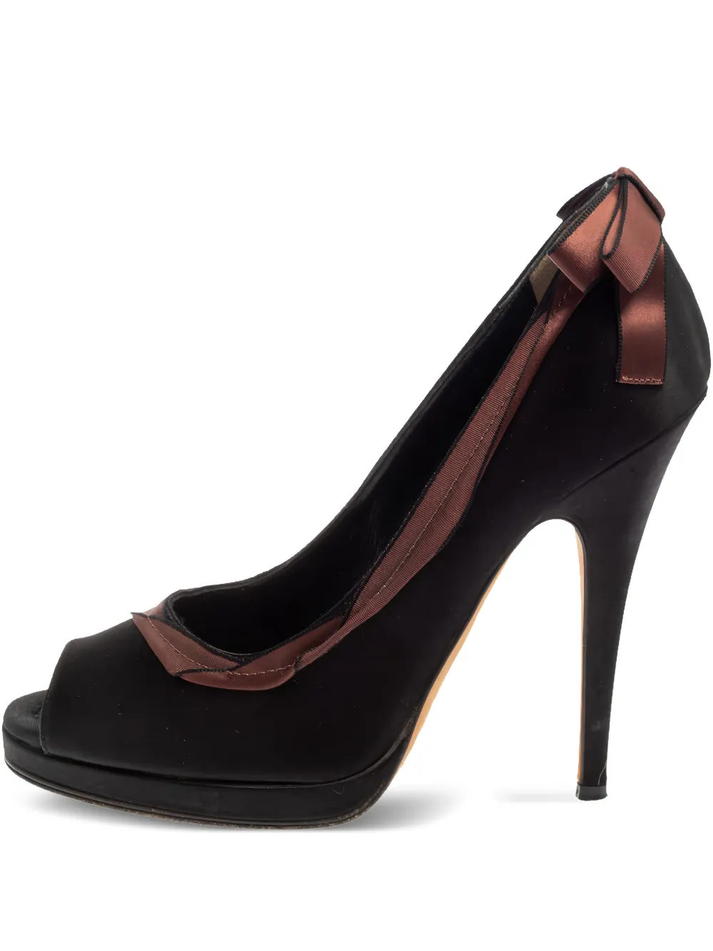 Dolce & Gabbana Pre-Owned zapatillas satinadas con tacón | negro | Image 1