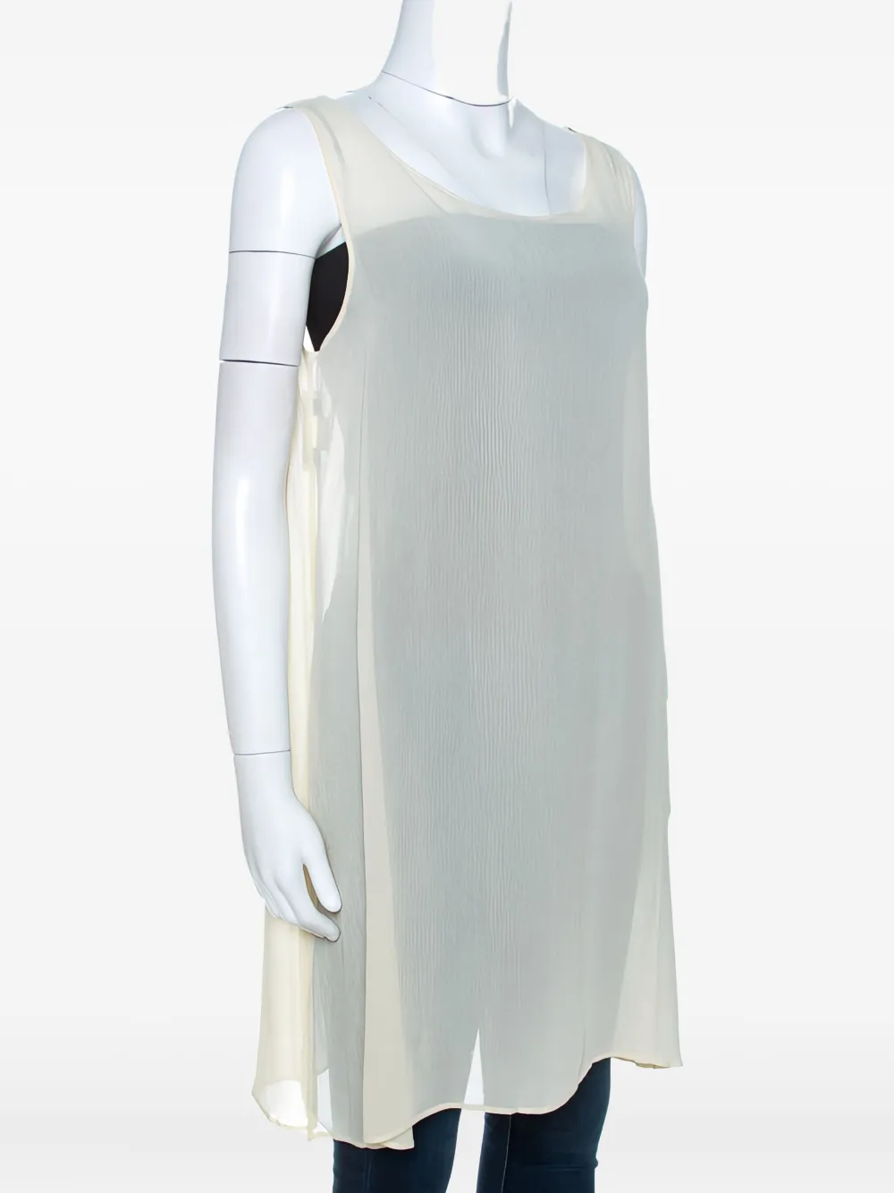 DOLCE & GABBANA Pre-owned Sleeveless Sheer Top In Neutral