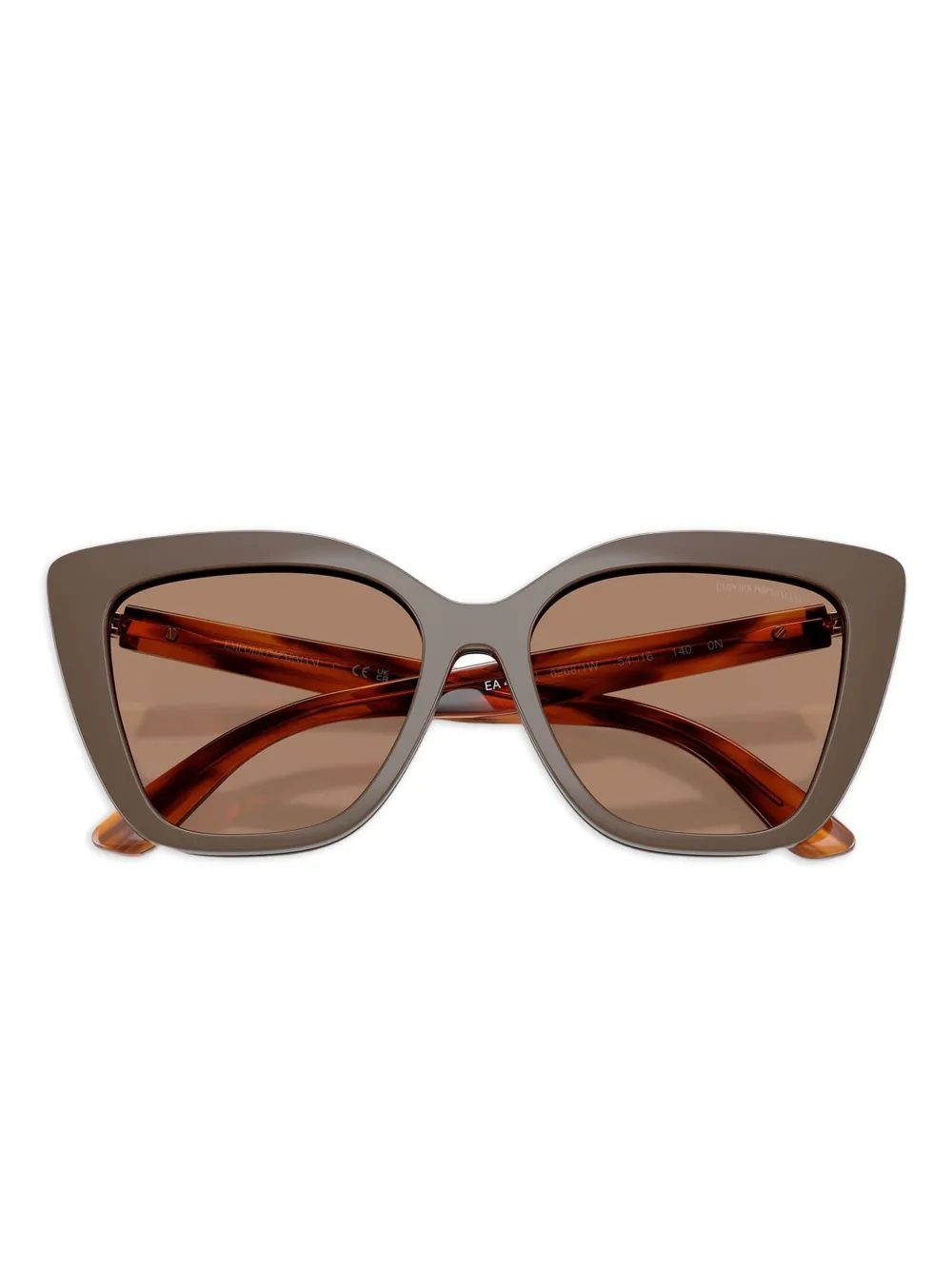 Emporio Armani Zonnebril met vierkant montuur Zwart