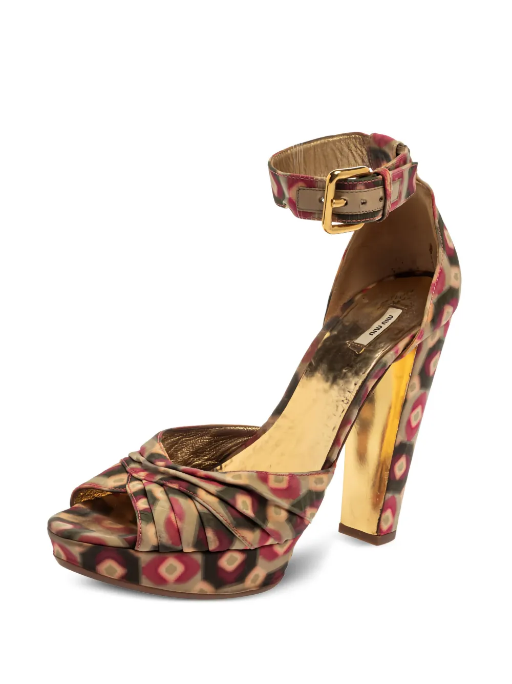 Miu Miu Pre-Owned 125mm leather heeled sandals | Image 2