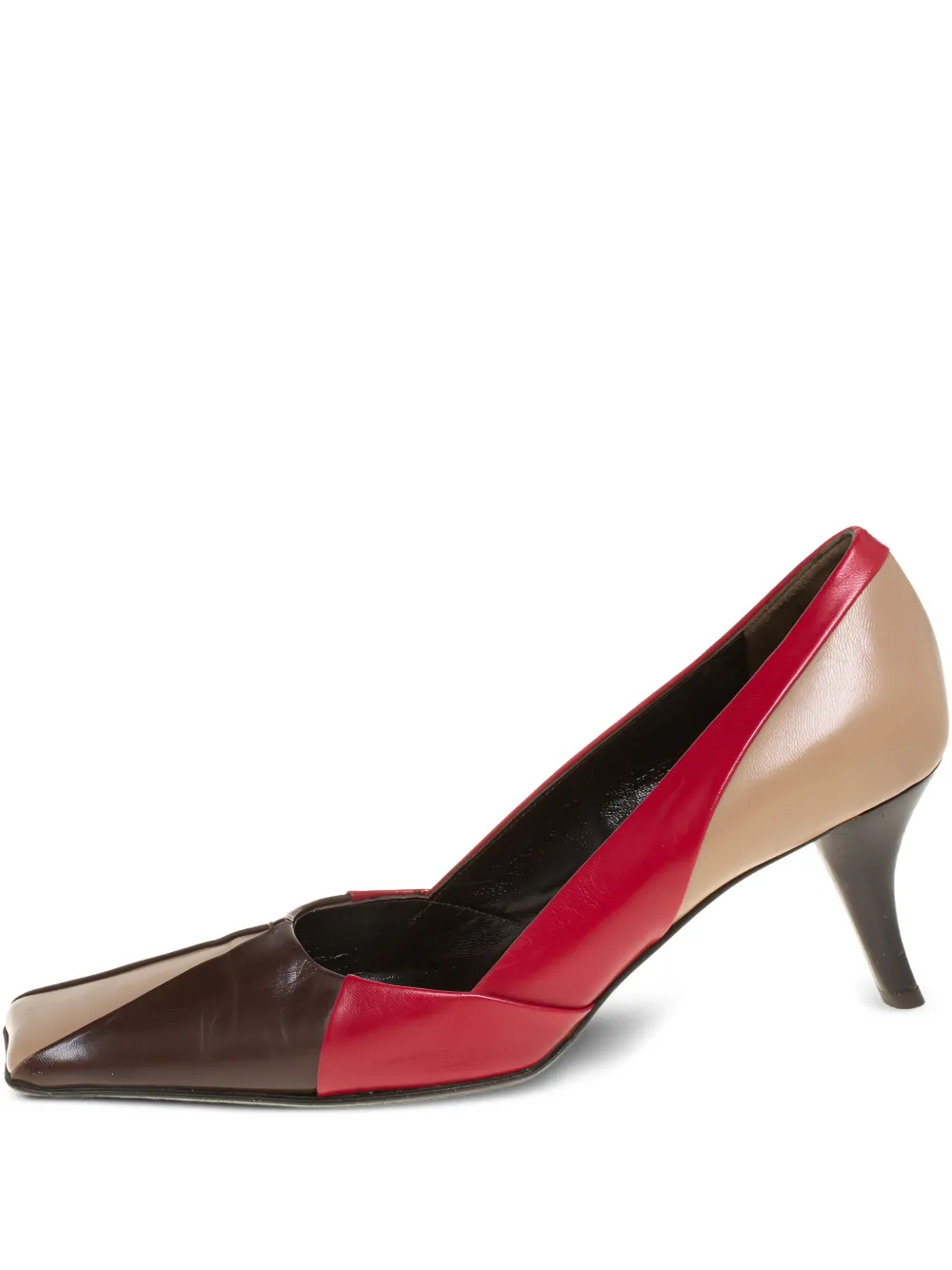 Prada Pre-Owned 75mm colour-blocked pumps | Neutrals | Image 1
