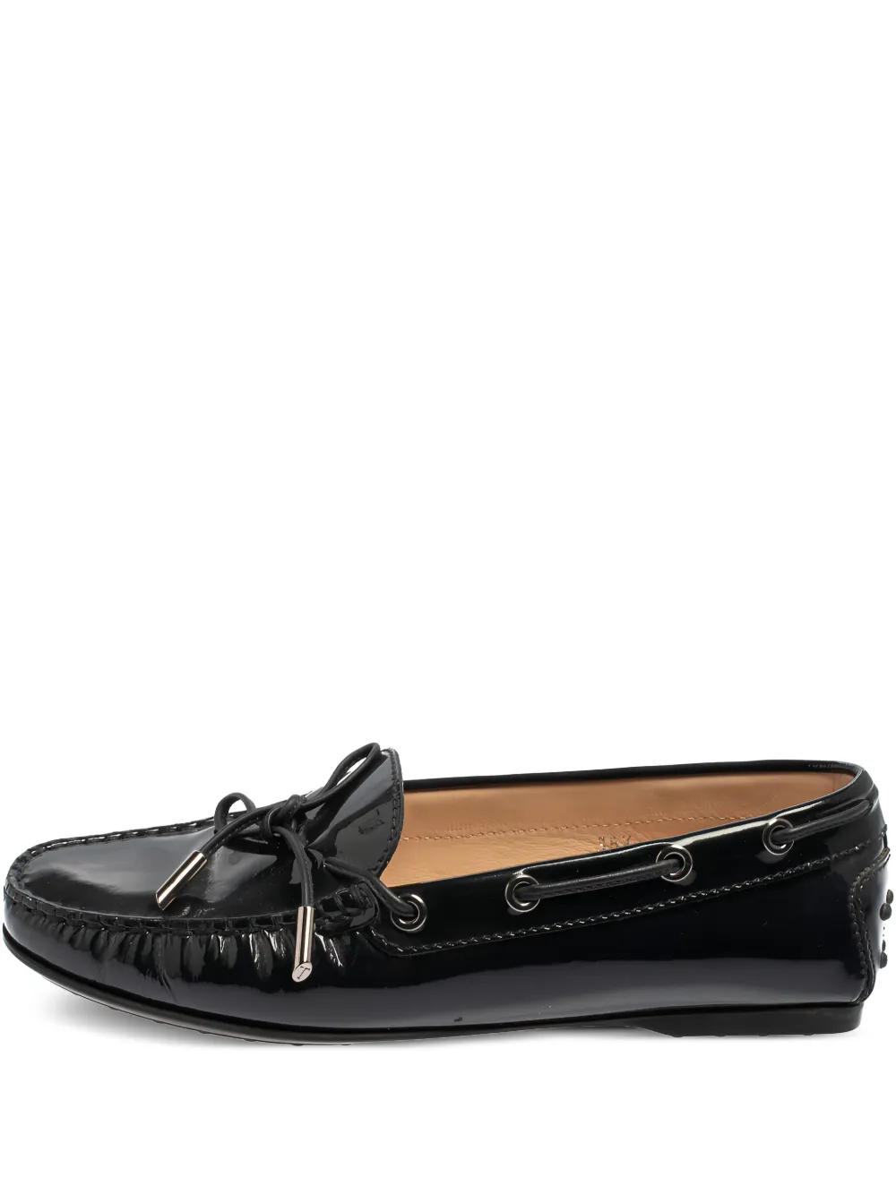 Tod's Vintage プレオウンド City Gommino エナメルレザー デッキシューズ - ブラック Tod's Vintage プレオウンド City Gommino エナメルレザー デッキシューズ - ブラック