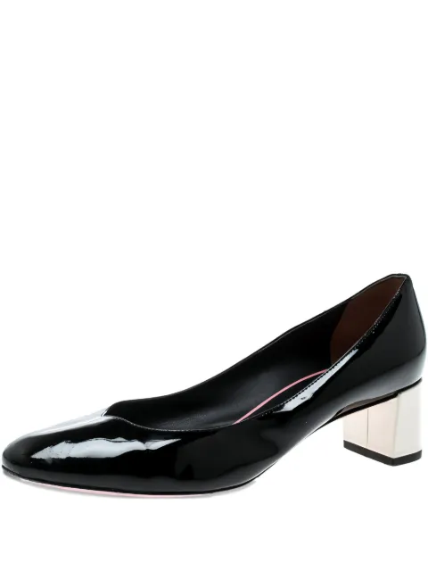 Fendi Pre-Owned 50mm Eloise patent leather block heel pumps