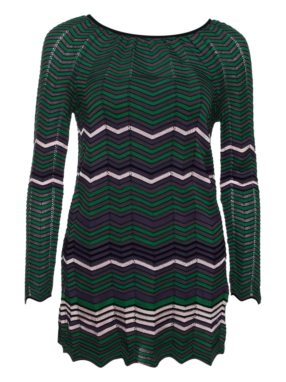 Missoni Pre-Owned Top con motivo chevron - Verde