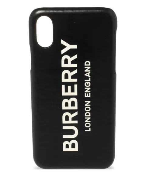 Burberry Pre-Owned حافظة iPhone جلد بشعار الماركة