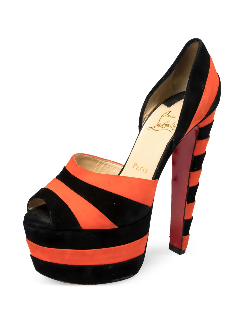 Christian Louboutin Pre-Owned 150mm striped sandals | Image 2