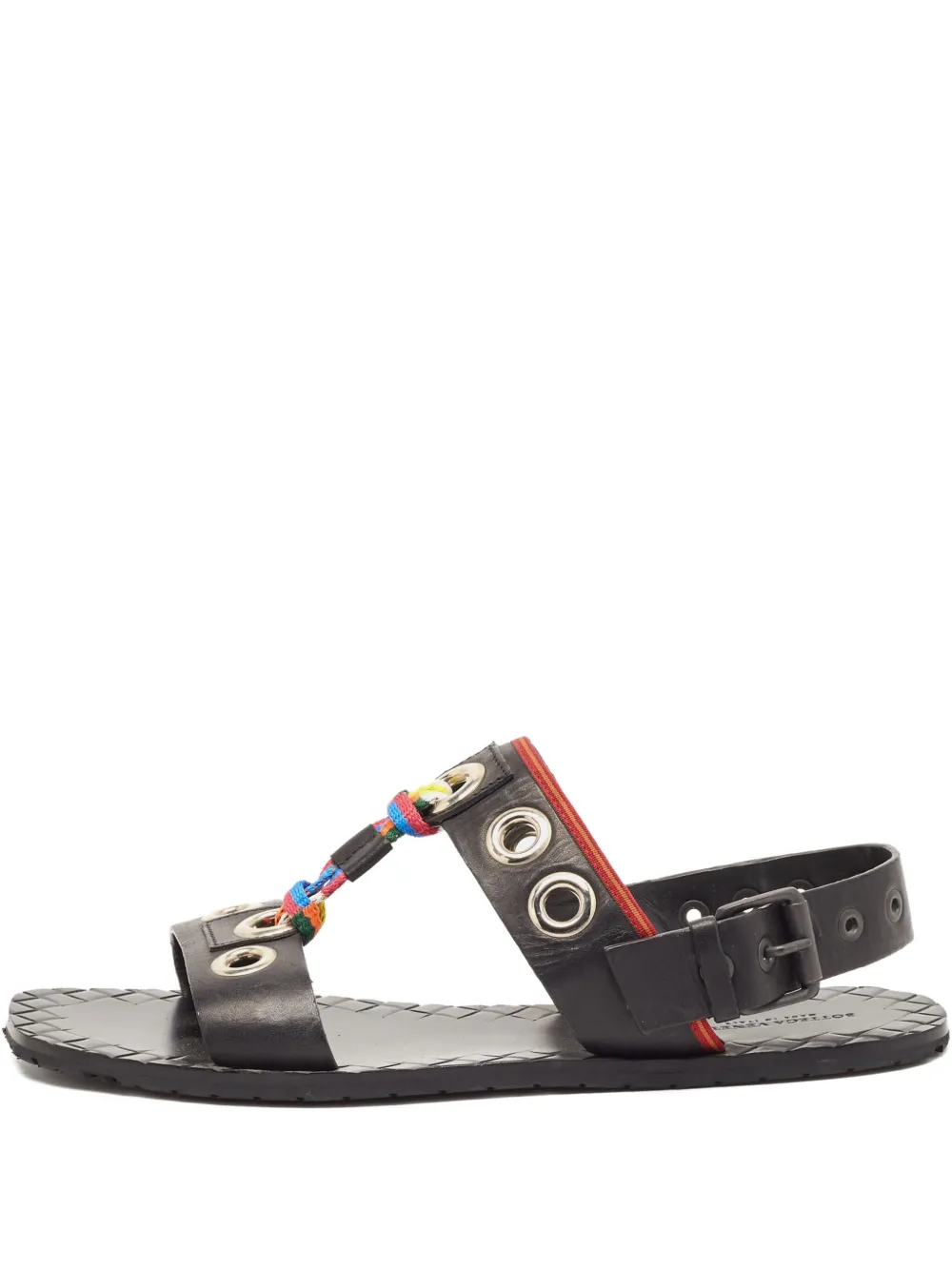 Grommet leather eyelets sandals