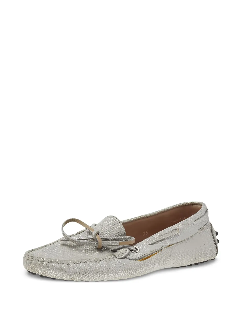Tod's Vintage Pre-owned loafers met glitter - Zilver