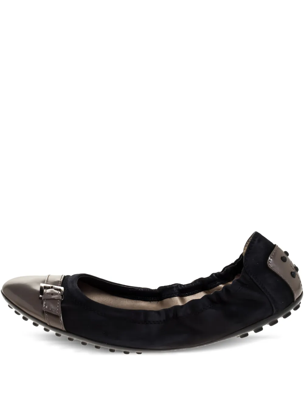pre-owned buckle suede ballet flats