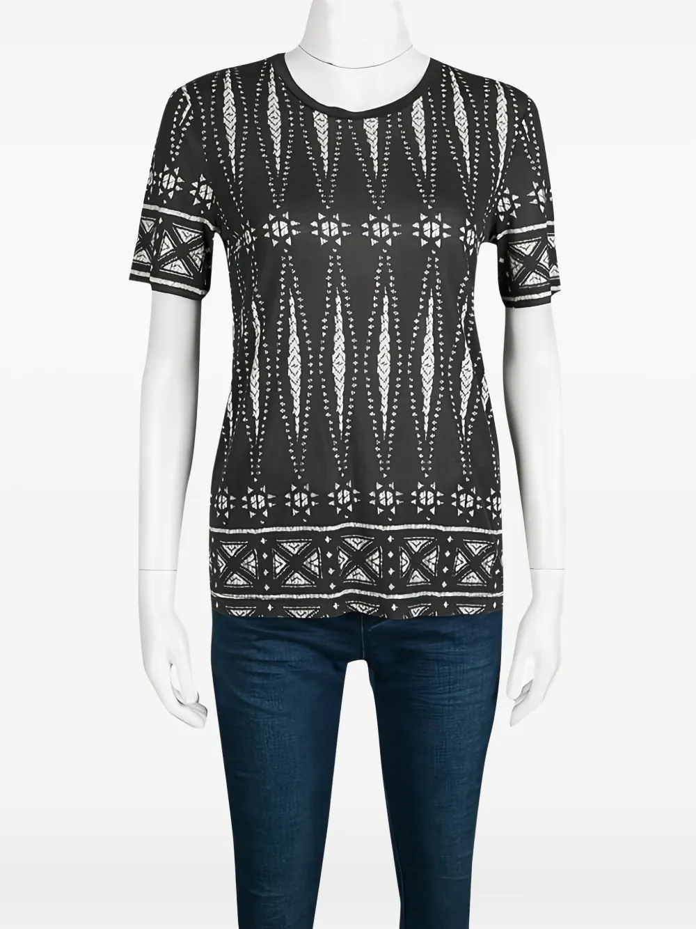 Tory Burch geometric-print cotton T-shirt | Image 2